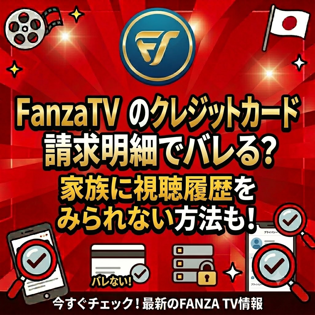 FanzaTVクレジットカード明細バレない方法